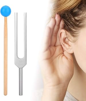 Tuning fork to test hearing 32-10000 cps