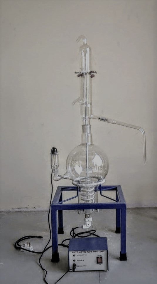 All glass distillation apparatus double stage 5 LTR