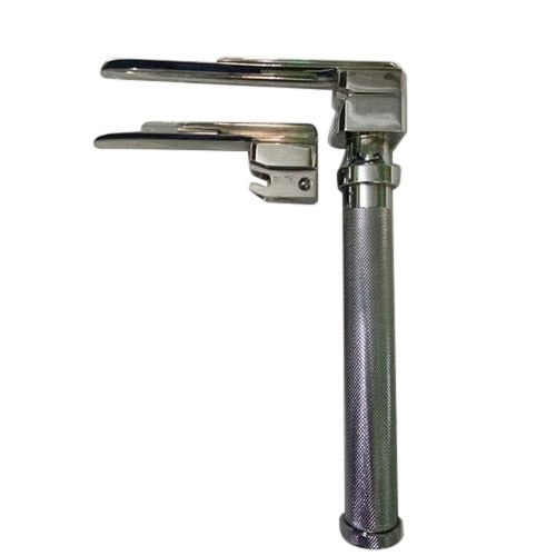 Laryngoscope handles (x 2) and blades (standard and long blades)