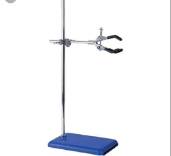 Iron Stand 8X5 Sheet Metal (Retort Stand) Routine Quality With Oxidised Clamp & Bosshead