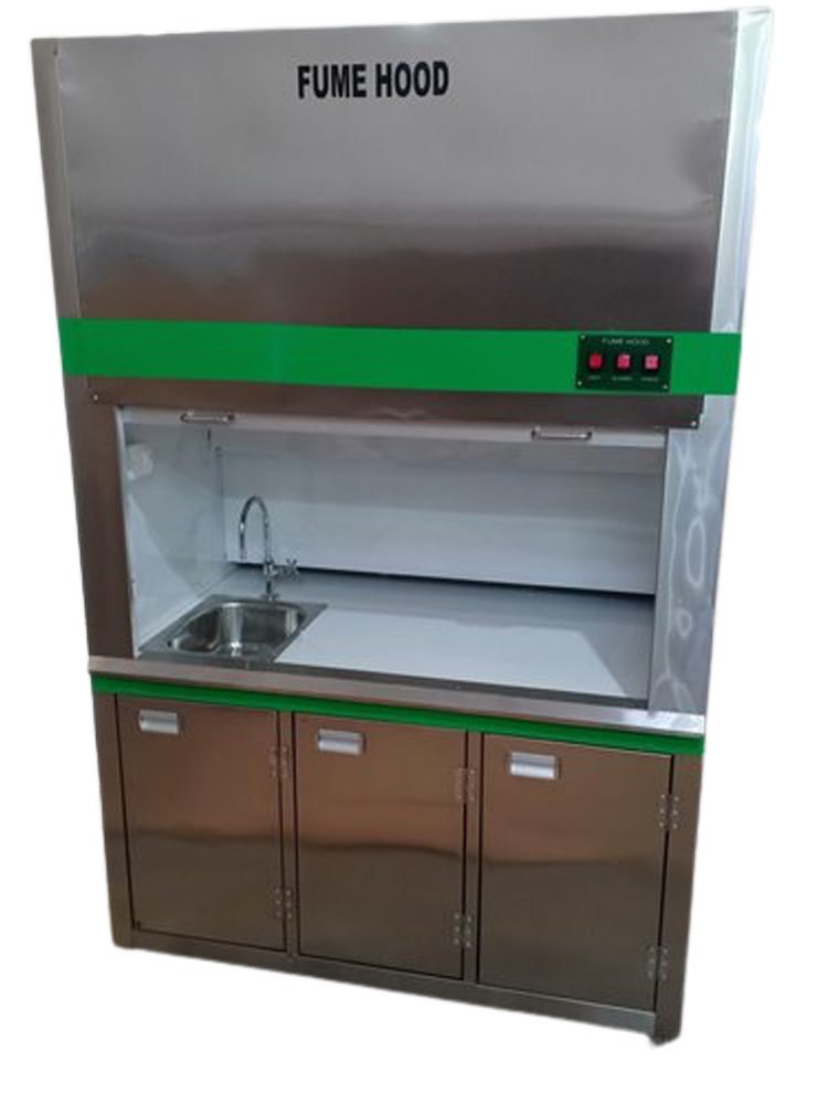 Fume HOOD cupboard 4X2X2 WOODEN WITH SS WORKING TOP